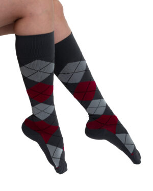 Fashionable Argyle Medical Compression Sock 20-30 mmHg