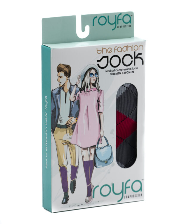 Argyle Fashion Sock Calf Style 15-20 mmHg