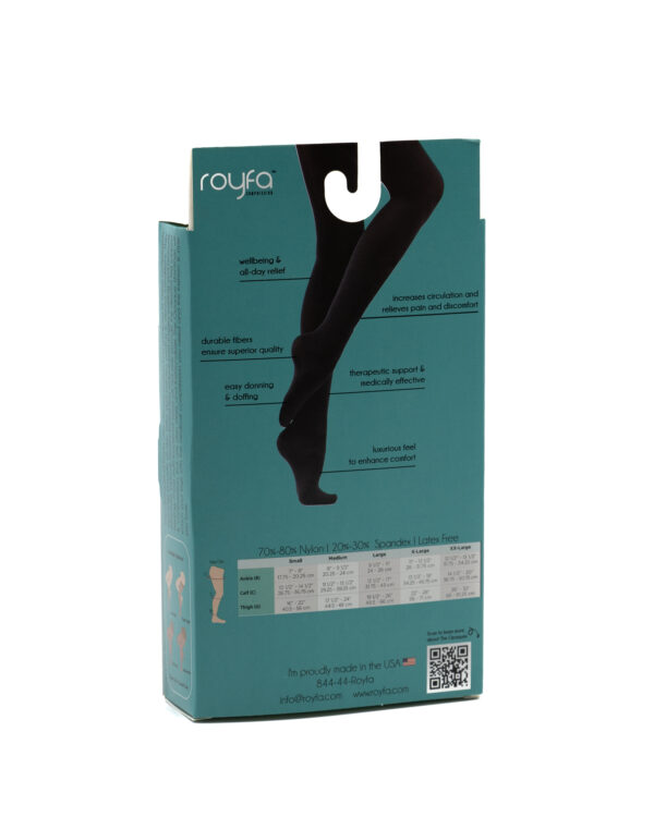 Opaque Pantyhose Stockings 20-30 mmHg Closed Toe
