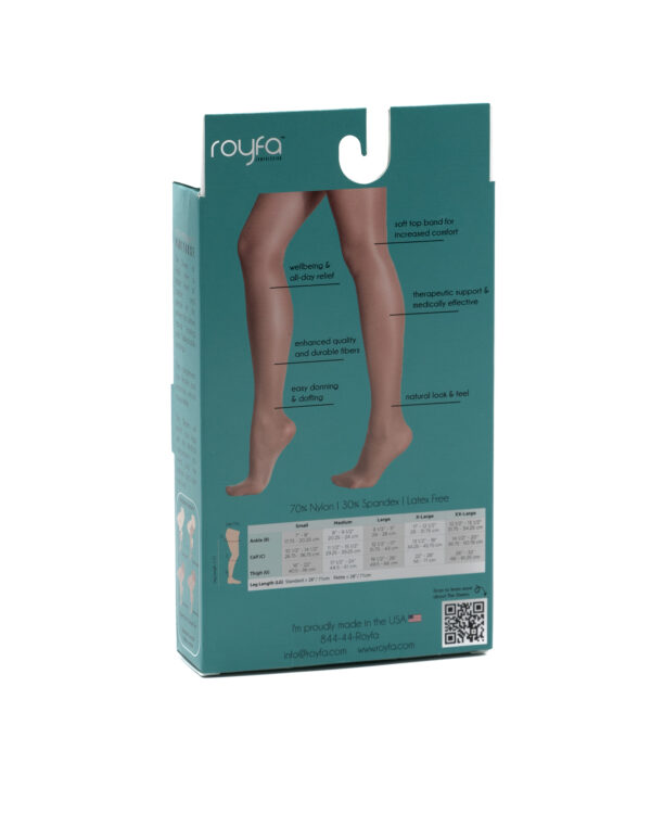 Sheer Pantyhose Stockings 15-20 mmHg Closed Toe